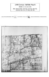 1940 Census—Buffalo Map 8 Wards: 6, 7, 9, 10, 13-15 EDs: 80-84; 86-91; ; ; ; ; 255; 275; ; Large, Dark Handwritten Numbers = Ward