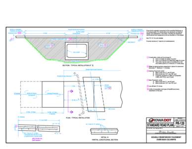 Existing or Standard Pavement as Required Double Reinforced Pavement  Existing or Standard