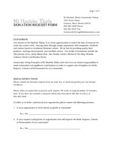 Page 1 of 2  Nä Hoaloha ÿEkolu Community Giving 1022 Front Street  DONATION REQUEST FORM