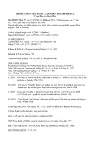 EXTRACT FROM LINE NOTES - LIDCOMBE TO CABRAMATTA – From Rlys. Archive Office REGENTS PARK 2nd site[removed]17M (19.858km[removed]ft. (29.8m) opened on 1st. site[removed]; new site on deviation[removed]Named after esta