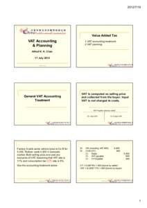 [removed]Value Added Tax VAT Accounting & Planning