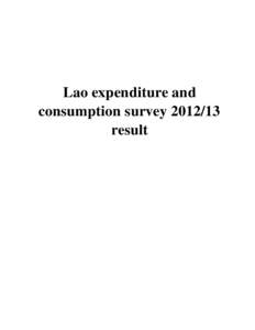 Lao expenditure and consumption surveyresult Table 1: Number of sample villages in each stratum