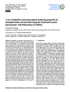 Colloidal chemistry / Nuclear physics / Aerosol science / Particulates / Scattering / Backscatter / Light scattering / Particle-size distribution / Mie scattering / Physics / Atmospheric sciences / Chemistry