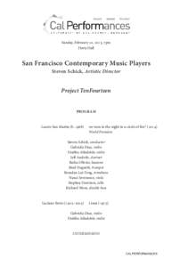 Steven Schick / Alarm Will Sound / San Francisco Contemporary Music Players / Classical music / Luigi Nono / Music