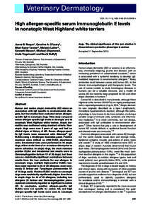 Allergology / Immune system / Type 1 hypersensitivity / Immunologic tests / Atopic dermatitis / Atopy / Allergy / Allergen / Immunoglobulin E / Medicine / Health / Immunology