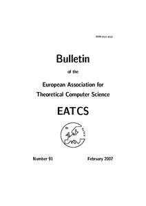 EATCS Bulletin, Number 91, February 2007, viii+268 pp