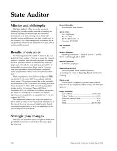 State Auditor Mission and philosophy The State Auditor’s Office serves the people of Wyoming by providing quality statewide accounting and financial reporting services through the committed involvement of its staff, ca