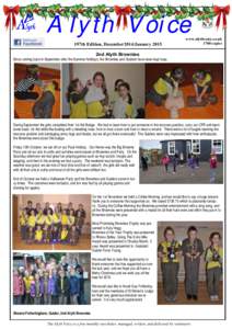 Alyth Voice 197th Edition, December2014/January 2015 www.alythvoice.co.uk 1700 copies