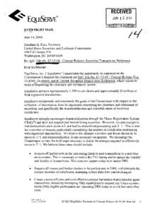 JUN[removed]OVERNIGHT MAIL June 14,2004 Jonathan G. Katz, Secretary United States Securities and Exchange Commission