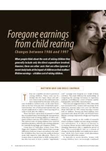 Foregone earnings - Journal article - Australian Institute of Family Stsudies (AIFS)