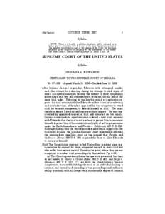 Forensic psychology / Godinez v. Moran / Dusky v. United States / Sixth Amendment to the United States Constitution / McKaskle v. Wiggins / Faretta v. California / Right to counsel / Competence / Continuance / Law / Indiana v. Edwards / Legal procedure