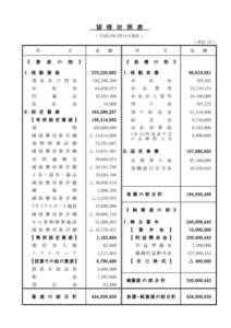 貸 借 対 照 表 （ 平成22年3月31日現在 ） （ 単位：円 ） 科 《