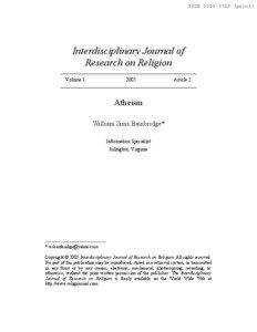 ISSN[removed]print)  Interdisciplinary Journal of