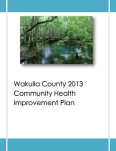 Wakulla County 2013 Community Health Improvement Plan Contributors The Wakulla County Health Profile team was led by