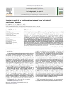 Structural analysis of arabinoxylans isolated from ball-milled switchgrass biomass