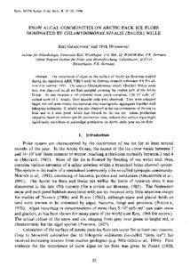 Proc. NIPR Symp. Polar Biol., 9, 35-43, 1996  SNOW ALGAL COMMUNITIES ON ARCTIC PACK ICE FLOES