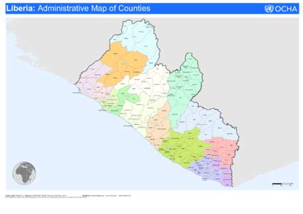 Liberia: Administrative Map of Counties Foya Quardu Boundi Voinjama
