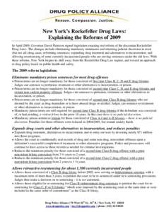What the 2009 Rockefeller Drug Law Reforms Do