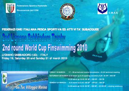 Federazione Sportiva Nazionale Riconosciuta dal CONI C.M.A.S. ..