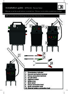 Installation guide - 47P500S - Falcon Solar Please read through before installation. Please read safety guidelines leaflet. What’s in the box? Getting to know the Falcon Solar 2