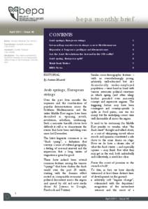 bepa monthly brief April 2011 – Issue 46 CONTENTS  Editor: Antonio Missiroli (Tel[removed])