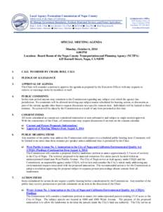 Local Agency Formation Commission of Napa County Subdivision of the State of California We Manage Government Boundaries, Evaluate Municipal Services, and Protect Agriculture Brian J. Kelly, Chair Joan Bennett, Vice Chair