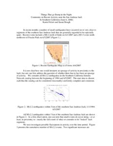 Structural geology / Earthquake / Foreshock / Aftershock / San Andreas Fault / Fault / Chino Hills earthquake / Parkfield earthquake / Geography of California / Geology / Seismology