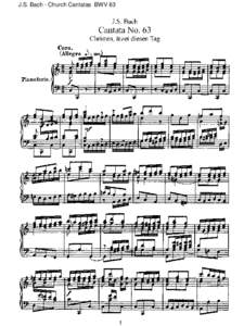 J.S. Bach - Church Cantatas BWV 63  1