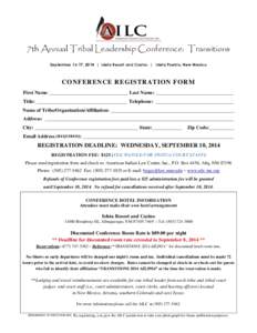 3rd Annual Tribal Leaders Conference