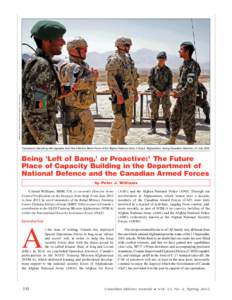 Canadian Special Operations Force Command / Canadian Special Operations Forces Command / War in Afghanistan / Afghan National Army / International Security Assistance Force / Department of National Defence / Canada First Defence Strategy / Military of Afghanistan / NATO / Military / International relations / Canadian Forces