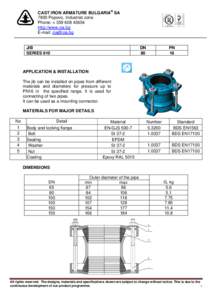 КЛАПИ ВЪЗВРАТНИ ФЛАНЦОВИ         DN                  PN 10/16