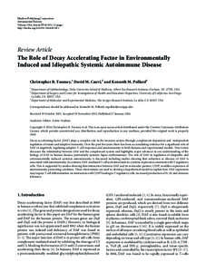 The Role of Decay Accelerating Factor in Environmentally Induced and Idiopathic Systemic Autoimmune Disease