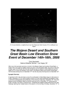 Precipitation / Snow / Ice storms / Rain / Mojave Desert / Winter storm / Storm / Global storm activity / Meteorology / Atmospheric sciences / Weather