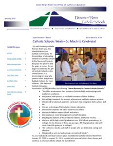 Good News from the Office of Catholic Education  January 2015 Superintendent’s Report