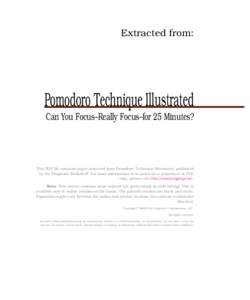 Pomodoro Technique / Time management / The Pragmatic Programmer / Book / Reflection / Printing / Human behavior / Personal life / Personal development / Self-help books / Management