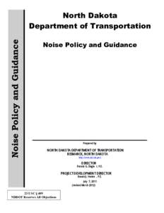 Noise Policy and Guidance  North Dakota Department of Transportation 
