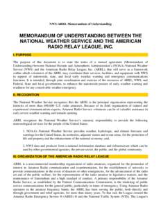 American Radio Relay League / Atmospheric sciences / Amateur radio / Newington /  Connecticut / Skywarn / Section manager / Amateur Radio Emergency Service / StormReady / Storm spotter / Emergency management / Radio / National Weather Service