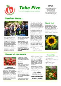 Take Five The Five A Day Market Garden newsletter Issue 27 June 2013 Five A Day Market Garden