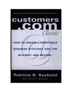 CUSTOMERS.COM  Classic How to Create a Profitable Business Strategy for the Internet and Beyond