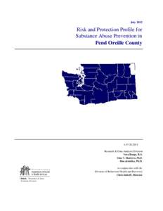 July[removed]Risk and Protection Profile for Substance Abuse Prevention in Pend Oreille County