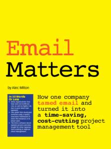 Email Matters by Alec Milton In 50 Words Or Less