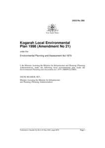 2003 No 298  New South Wales Kogarah Local Environmental Plan[removed]Amendment No 21)