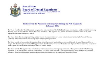 Microsoft Word - Protocols for Temporary Fillings in PHS Settings.doc