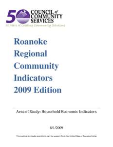 Roanoke Regional Community Indicators[removed]Edition