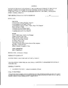 AGENDA AGENDA OF THE REGULAR SESSION OF THE MAYOR AND COUNCIL OF THE CITY OF BISBEE, COUNTY OF COCHISE, STATE OF ARIZONA, TO BE HELD ON TUESDAY, FEBRUARY 4, 2014, AT 7:00PM IN THE BISBEE MUNICIPAL BUILDING, 118 ARIZONA S