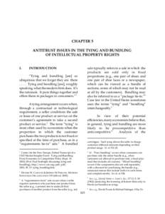 Chapter 5 : Antitrust Issues in the Tying and Bundling of Intellectual Property Rights