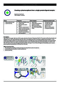 LIGANDSCOUT TUTORIAL CARD 1  Creating a pharmacophore from a single protein-ligand complex Experience level: basic Time needed: 5 minutes