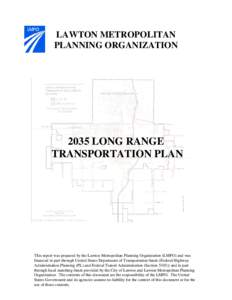 LAWTON METROPOLITAN PLANNING ORGANIZATION 2035 LONG RANGE TRANSPORTATION PLAN