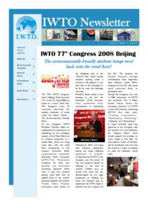 IWTO Newsletter I.W.T.O. E D I T I O N INSIDE THIS