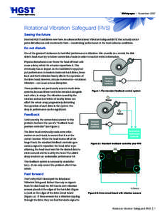 Whitepaper | November[removed]Rotational Vibration Safeguard (RVS) Seeing the future Selected HGST hard drives now have an advanced Rotational Vibration Safeguard (RVS) that actually anticipates disturbances and counteract